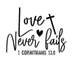 Love never fails 16 Oz Wraps