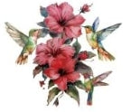 Humming bird flower reef 16oz Wrap (Option 4)